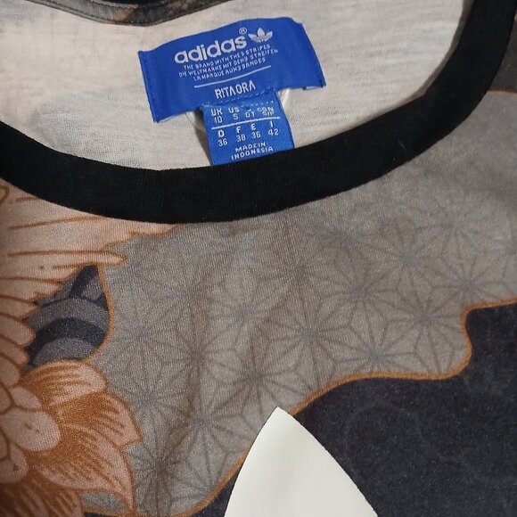 Adidas Rita Ora Asian Arena Grey Peach Bird Print Oriental Japan - Picture 8 of 8